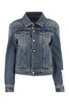Golden Goose Logo-patch Denim Jacket In Blue