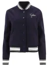 Golden Goose Wool Blend Bomber With Embroidered Logo