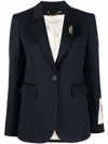 Golden Goose Single Breasted Tom Boy Blazer In Dark Blue In Blue