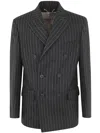 GOLDEN GOOSE GOLDEN GOOSE JOURNEY M`S DOUBLE BREASTED BLAZER VIRGIN WOOL FLANNEL PINSTRIPES CLOTHING