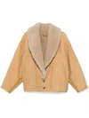Golden Goose Women's Luxurious 100% Leather Jacket In Lark
