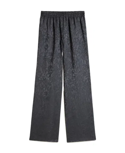 Golden Goose Jacquard Pants With All-over Toile De Jouy Pattern In Black