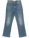 Golden Goose Golden Ws Cropped Flare Medium Wash Jeans In Blue