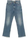 Golden Goose Golden Ws Cropped Flare Medium Wash Jeans In Blue