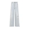 Golden Goose Relaxed Wide-leg Jeans With Distressed Detailing In Blue