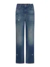 Golden Goose 'norma' Distressed Denim Jeans With Five Pockets In Blue