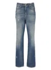 Golden Goose 'norma' Distressed Denim Jeans With Five Pockets In Blue