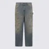 Golden Goose Light Blue Cotton Denim Jeans In Blue