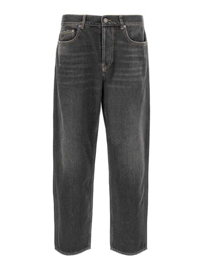 Golden Goose Stonewashed Effect Loose Skate Fit Cory Jeans 20cm In Black