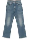 Golden Goose Jeans Cropped Female Flare By Medium Washing In Blu