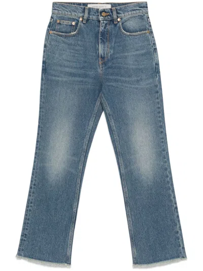 Golden Goose Jeans Cropped Female Flare By Medium Washing In Blu