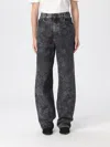 Golden Goose Straight Jeans With Floral Motif In Gray