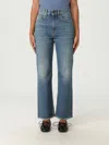 Golden Goose Embroidered Patch Cropped Jeans In Blue