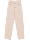 Golden Goose Relaxed-fit Trousers With Five-pocket Design And Star Embellishments In Marble Dyed