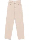 Golden Goose Relaxed-fit Trousers With Five-pocket Design And Star Embellishments In Marble Dyed