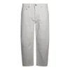 Golden Goose White Cotton Denim Jeans In Metallic