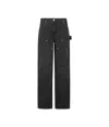 Golden Goose Wide Black Trousers In Denim In Black