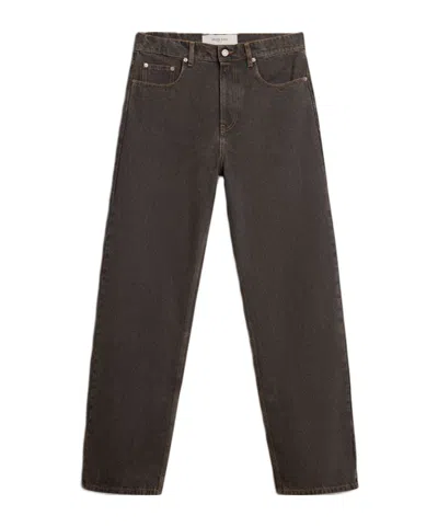 Golden Goose Jeans With Belt Loops In Brown