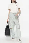 Golden Goose Jeans With Crystals In Light Blue