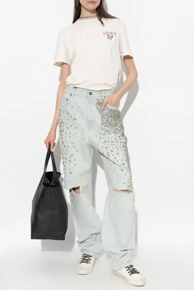 GOLDEN GOOSE GOLDEN GOOSE JEANS WITH CRYSTALS