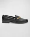 GOLDEN GOOSE JERRY CHAIN LEATHER PENNY LOAFERS