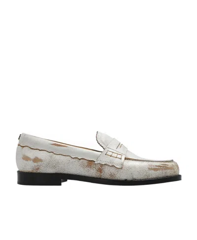 Golden Goose Jerry Distressed Loafers In Gray