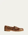 Golden Goose Jerry Genuine Calf Hair Loafer In Beige