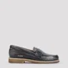 Golden Goose Jerry Black Cow Leather Loafers In Black