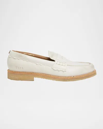 Golden Goose Jerry Rustic Penny Loafers In White