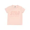 Golden Goose Jersey T-shirt With Logo Print Kids In Pink