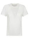 Golden Goose Jersey T-shirt With Metallic Star Detailing And Iconic Logo In White