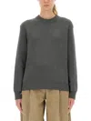 Golden Goose Deluxe Brand Charcoal Stretch Cotton Blend Dany Sweater In Gray