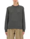Golden Goose Deluxe Brand Charcoal Stretch Cotton Blend Dany Sweater In Gray