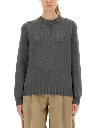 Golden Goose Jersey With Logo In Gray