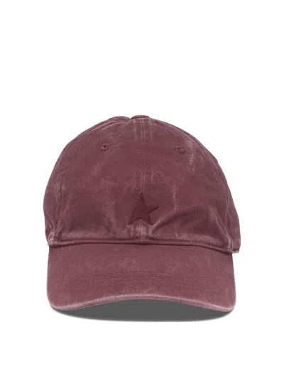Golden Goose Journey Logo Baseball Cap Curved Brim In Burgundy