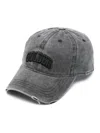 Golden Goose Journey Baseball Hat Cotton Twill Golden Embroidery Accessories In Grey