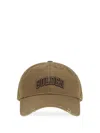 Golden Goose Baseball Cap With Worn Effect And Logo In Brown