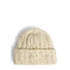 Golden Goose Journey Beanie Knit Cable Golden Embroidery In Neutral