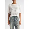 Golden Goose Journey Boxy Linen Graphic T-shirt In White