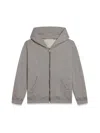 GOLDEN GOOSE JOURNEY/ BOYS ZIPPED SWEATSHIRT HOODIE/ MELANGE COTTON STOLEN FROM GOLDEN PRINT