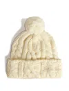 Golden Goose Journey Cable-knit Pompom Beanie In Yellow