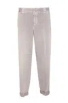Golden Goose Trousers With Rolled Cuffs And Pockets In Gray