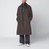 Golden Goose Journey Coat In Wrinkle-effect Wool Blend Men In Brown