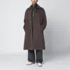 Golden Goose Journey Coat In Wrinkle-effect Wool Blend Men In Brown