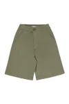 Golden Goose Journey Cotton Bermuda Shorts In Green