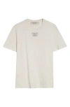 Golden Goose White Crewneck T-shirt With Logo Detail On The Front In Heritage White/black