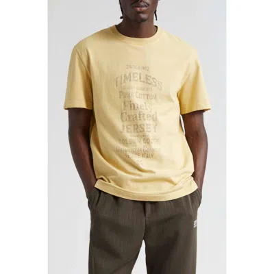 Golden Goose Journey Cotton Graphic T-shirt In Raffia/dark Brown