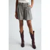 Golden Goose Shorts Herringbone In Midnight/ecru