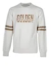 Golden Goose Journey Cotton Sweatshirt With Front Print In White