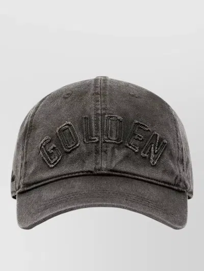 Golden Goose Journey Cotton Twill Baseball Cap Patch In Gray
